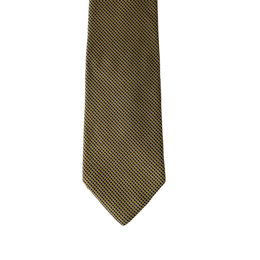 🎉. Brooks Basics Tie Men’s Gold Black Silk Made In USA Like New Condition